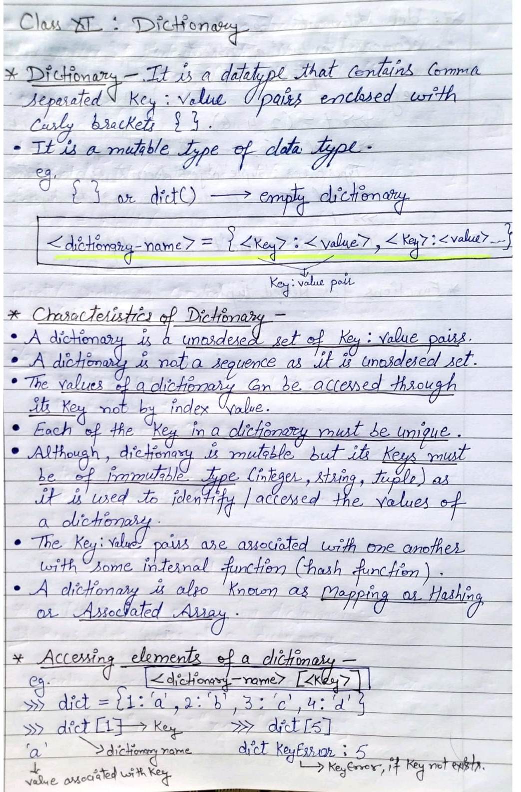 Dictionary in Python (Computer Science)