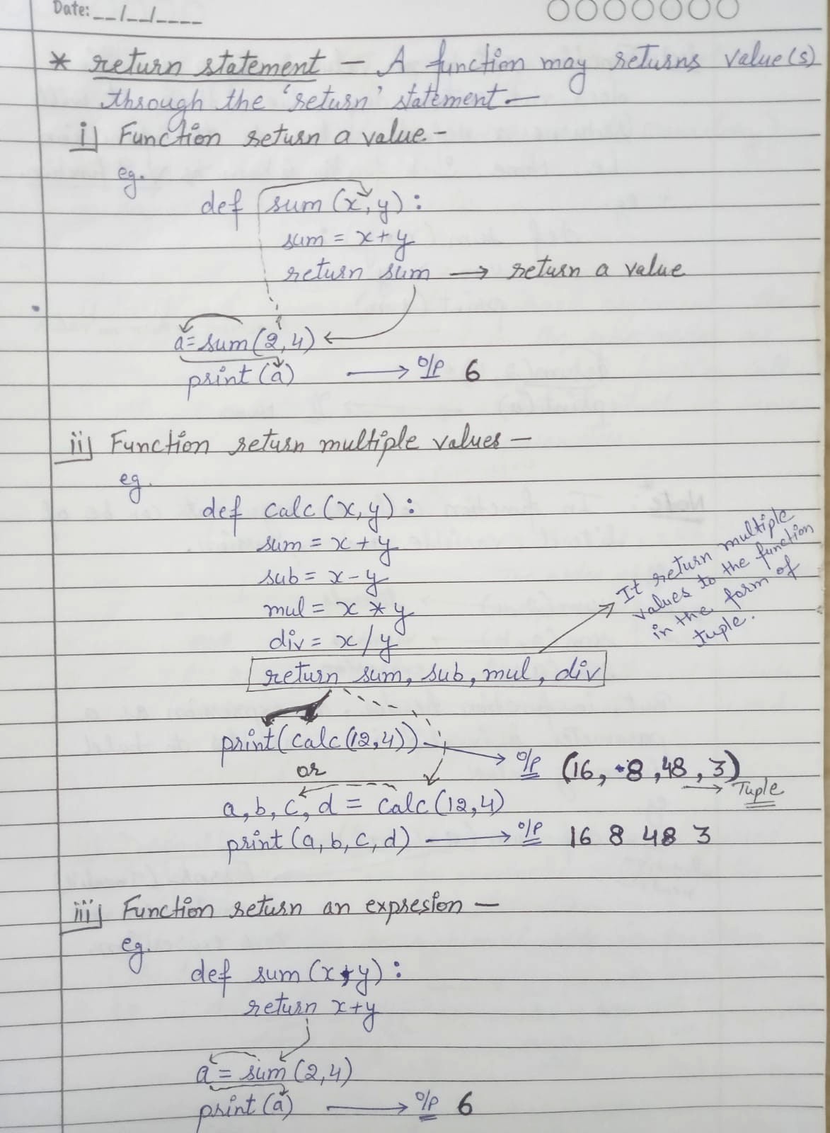 Functions in Python (Computer Science)