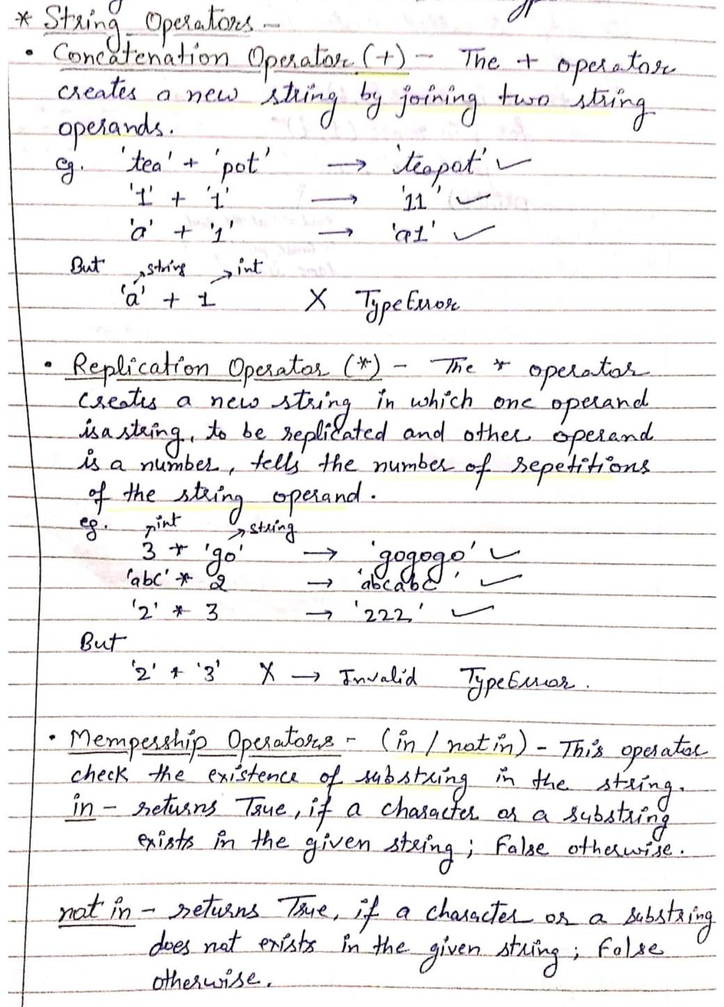 String operators in Python (Computer Science)
