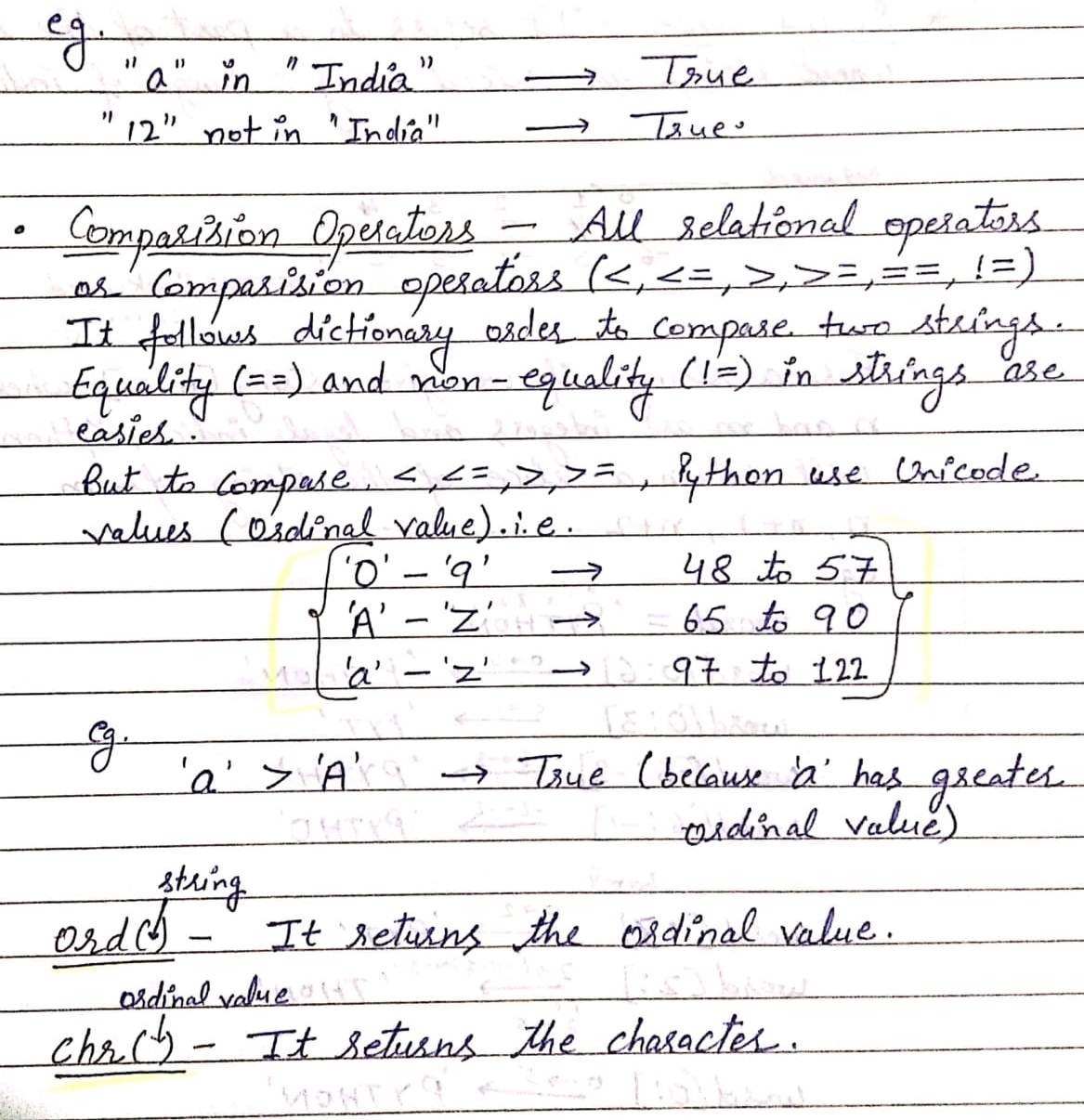 String operators in Python (Computer Science)